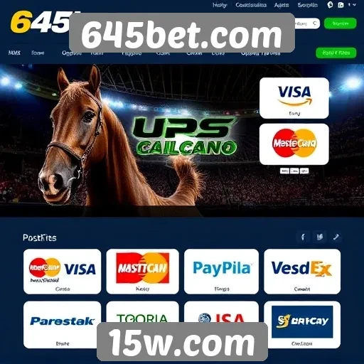 Opções de pagamento no 645bet